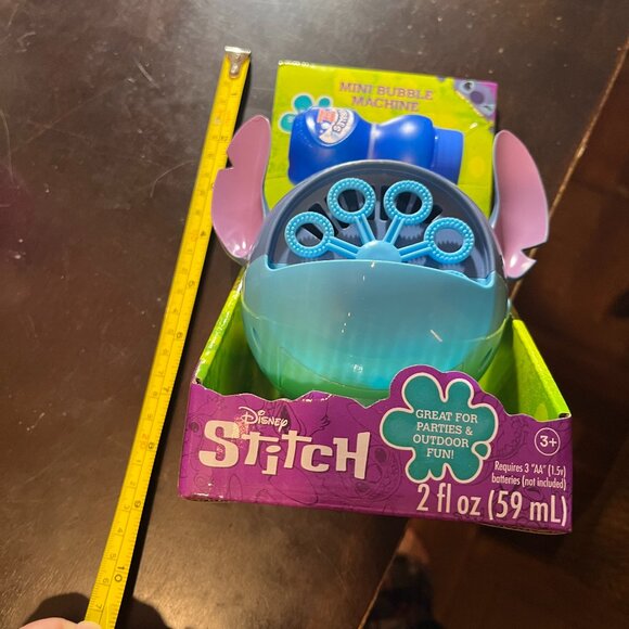 Stitch Mini Bubble Blower Machine + 2 Pink Bubble Bottles Disney  (NEW) (hgx) - Picture 10 of 10